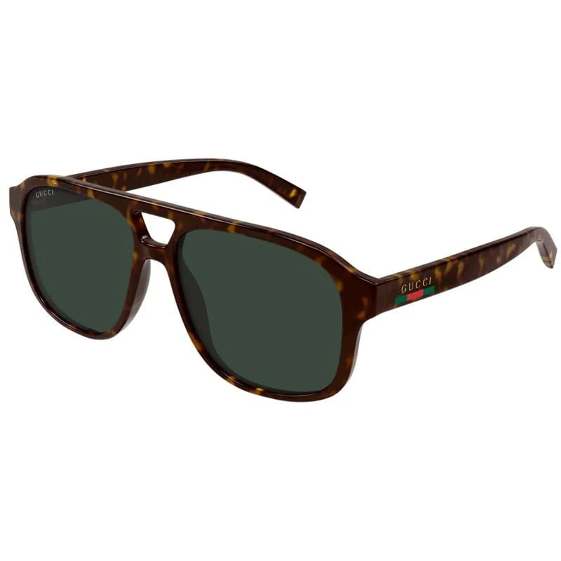 Tortoise Shell Frame/Green Lens