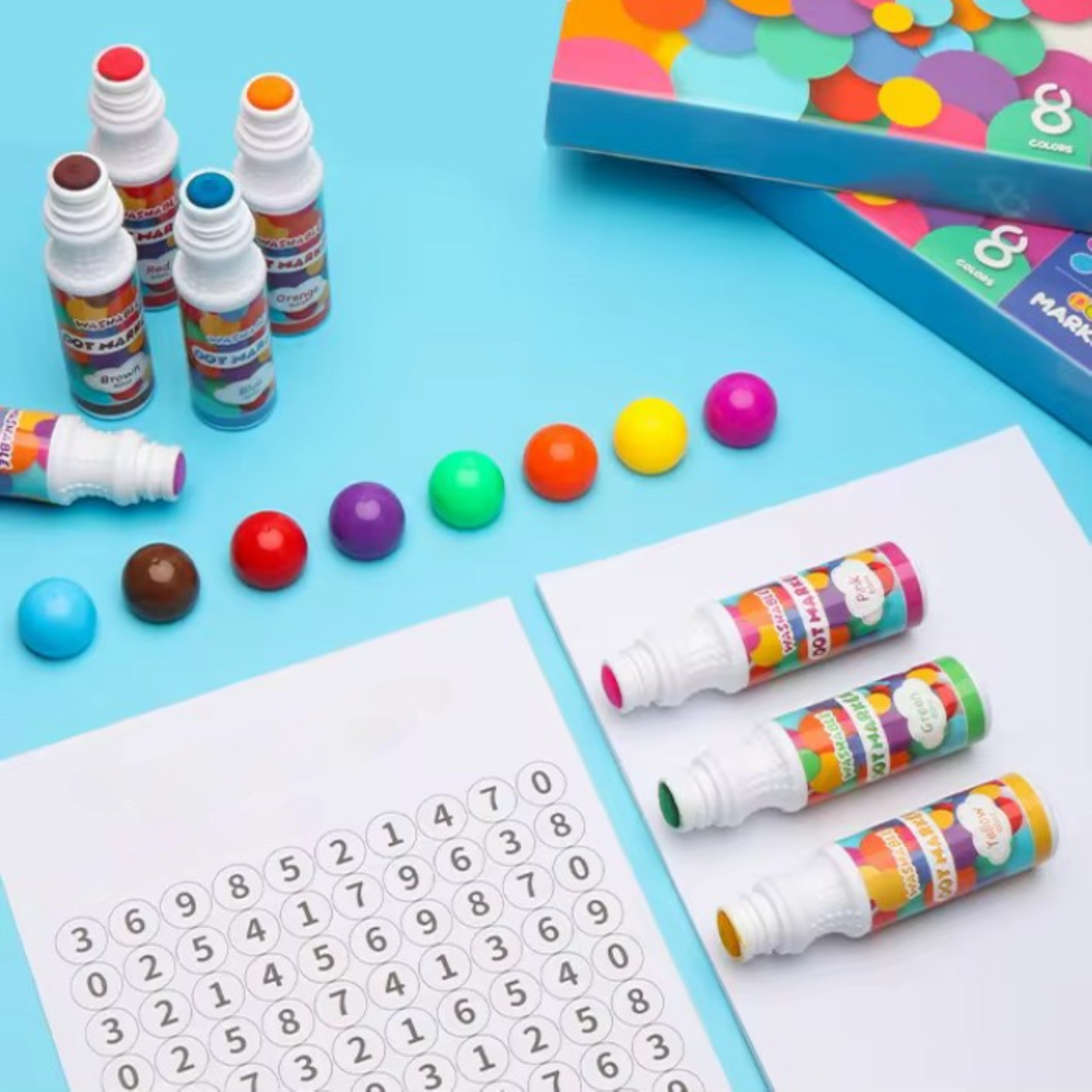 8-Piece 60ml Washable Paint Marker Set