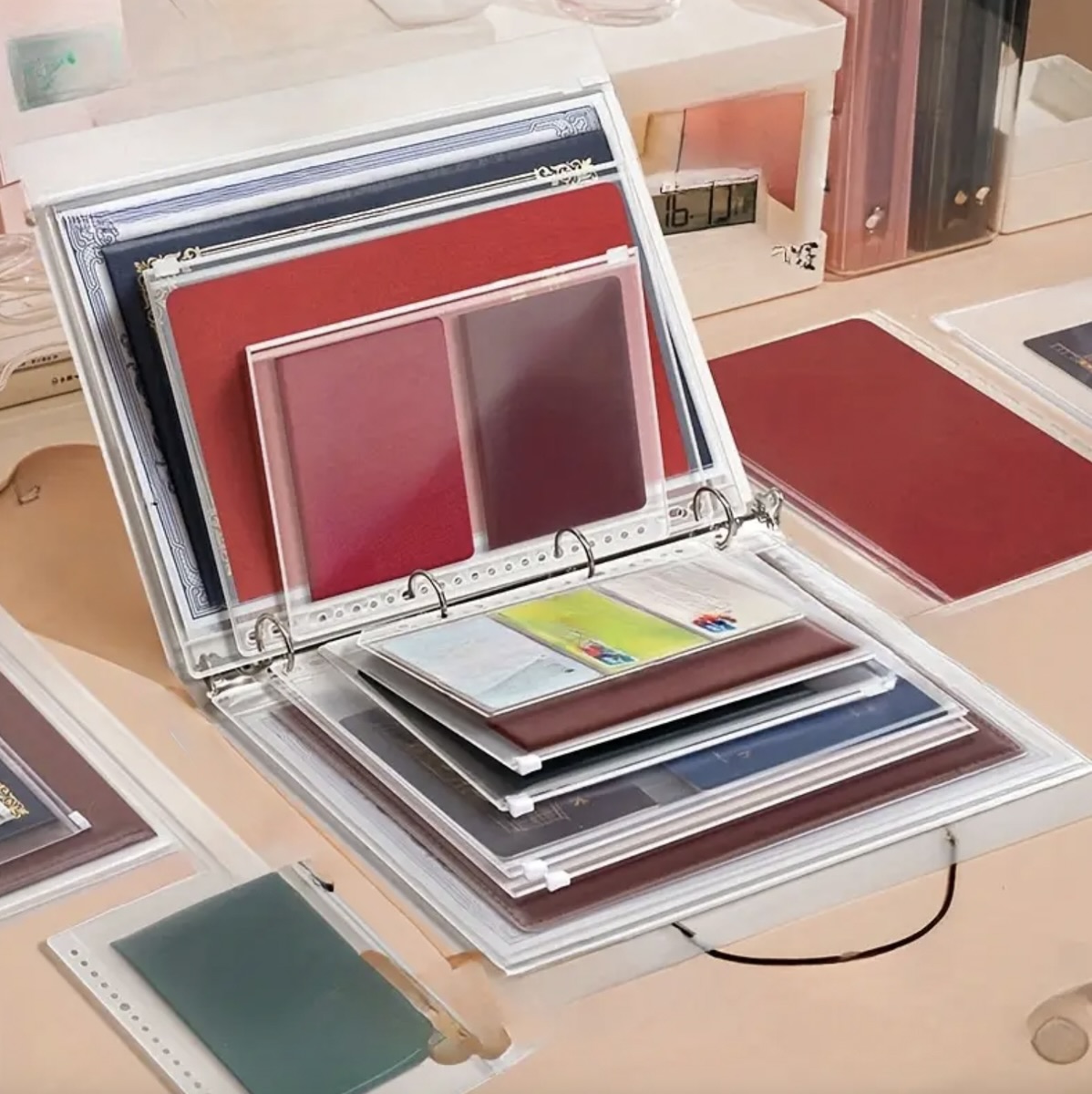 12-Pocket Waterproof Document Organiser File with Sleeves