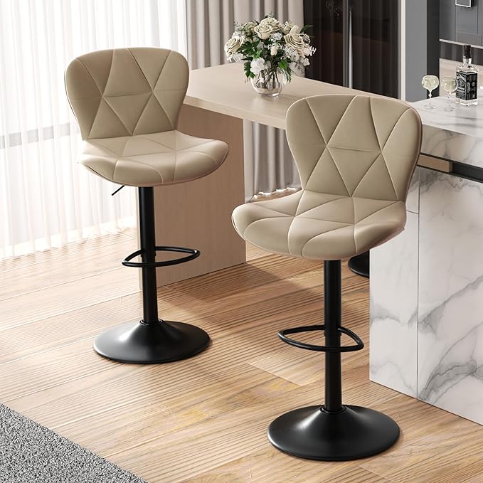 43% off on Kaylin 2x Vegan Leather Bar Stools | OneDayOnly