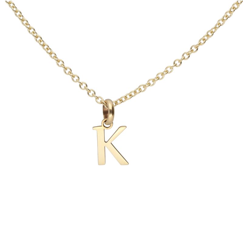 9kt Gold Initial Pendant Necklace