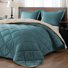 300gsm 5-Piece Monochrome Reversible Comforter Set