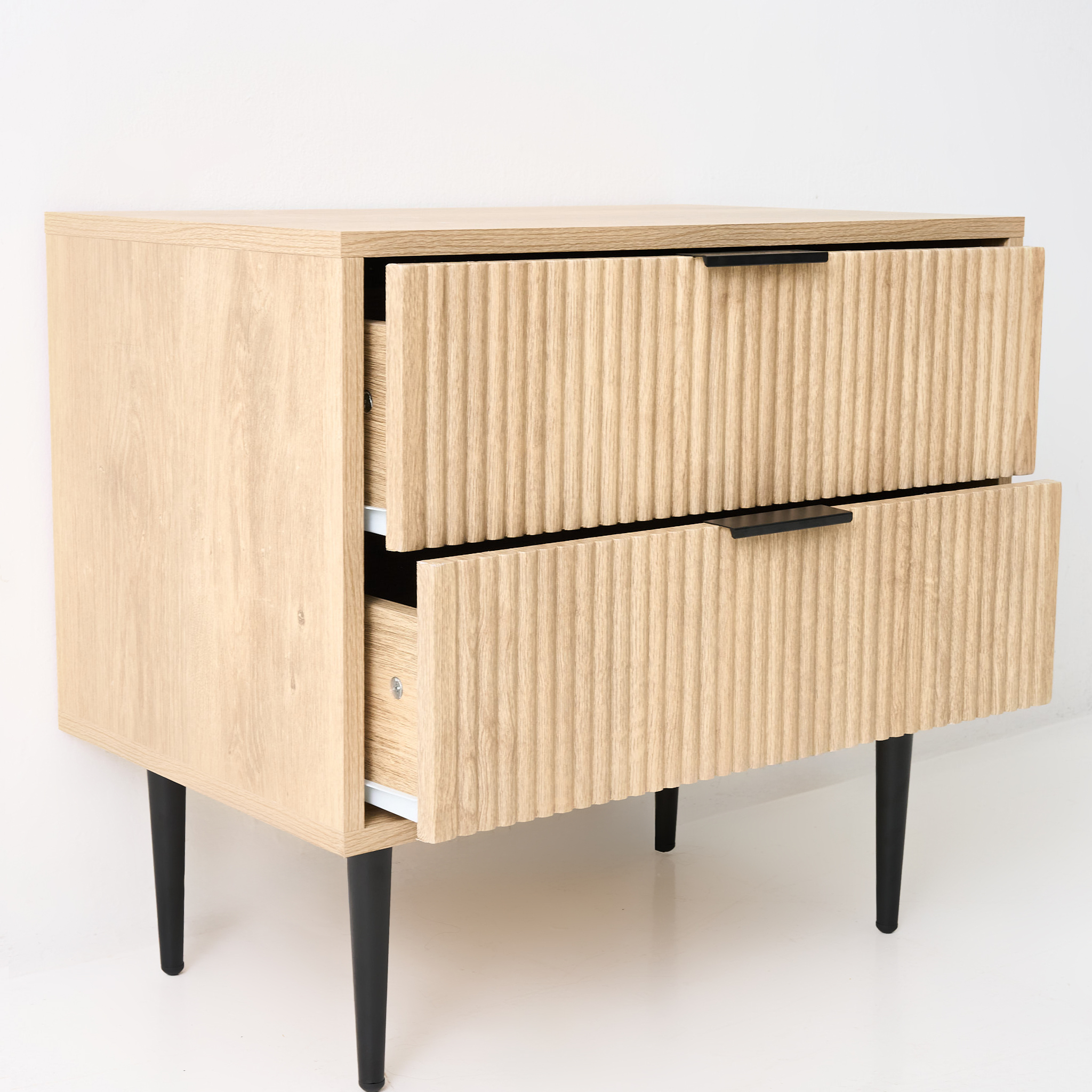 2-Drawer Wide - Oak