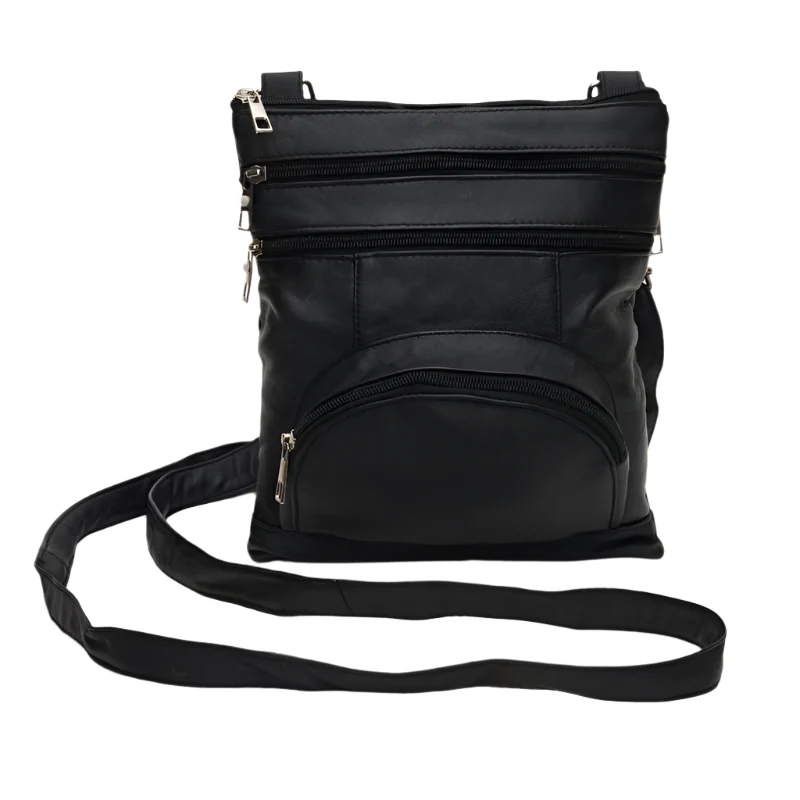 Genuine Leather Essential Zipper Bag