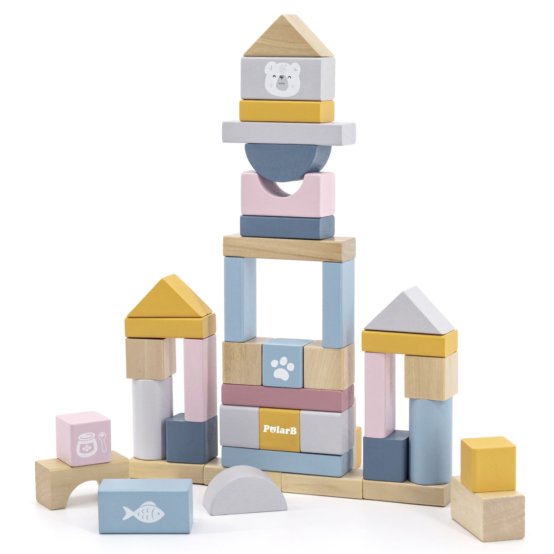 60-Piece Wooden Blocks