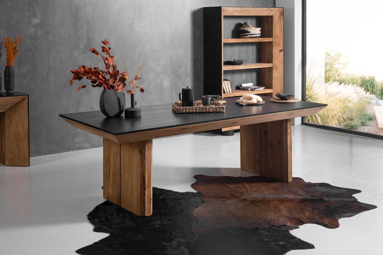 R1,500 off on Natural and Black Dining Table | OneDayOnly