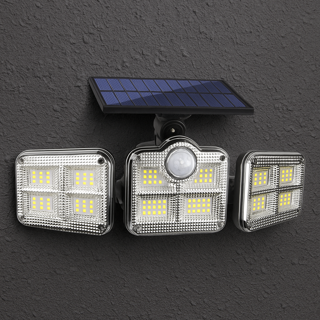 2x Solar Motion Sensor Security Lights with Remote Controls