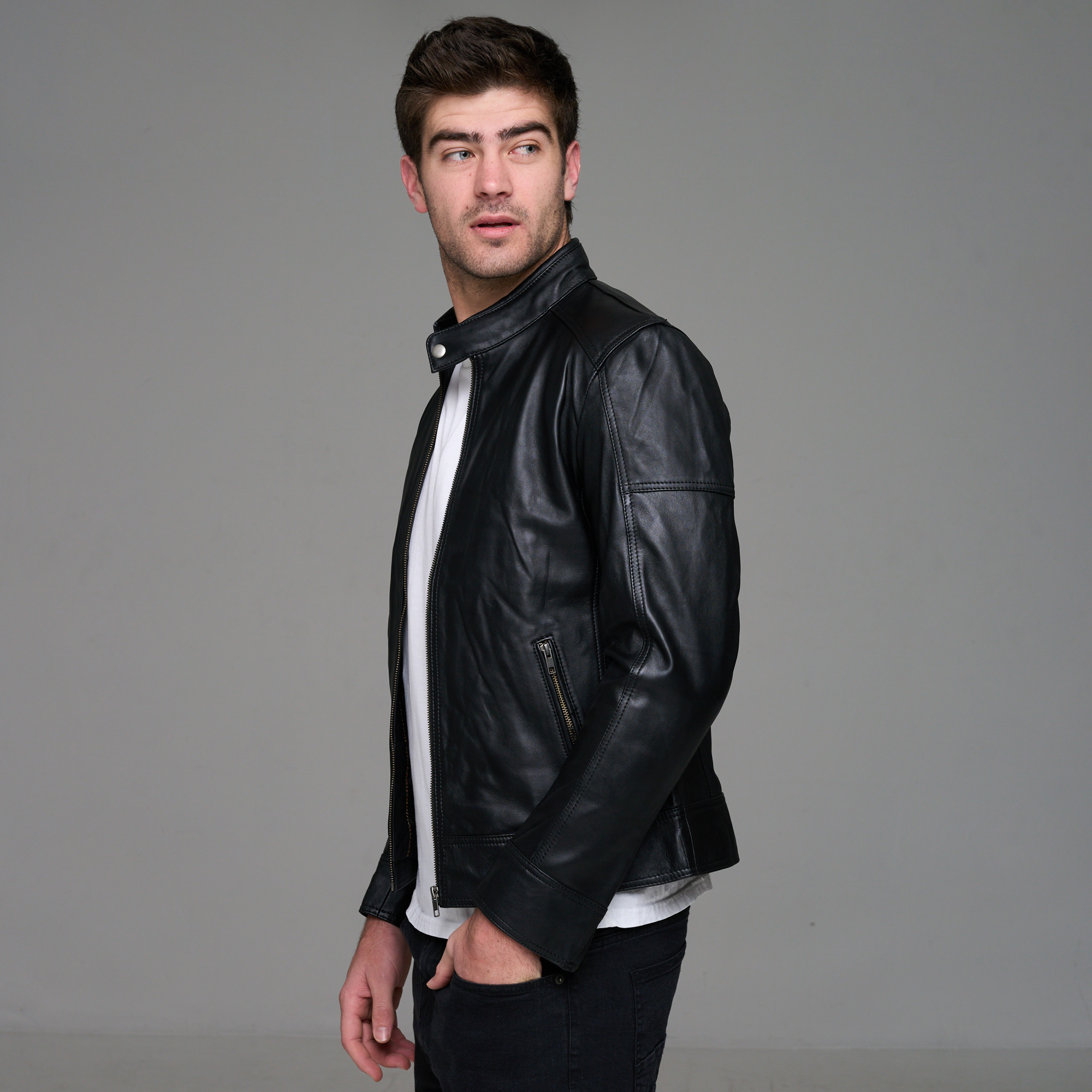 38% off on Men's Leather Sutherland Jacket | OneDayOnly