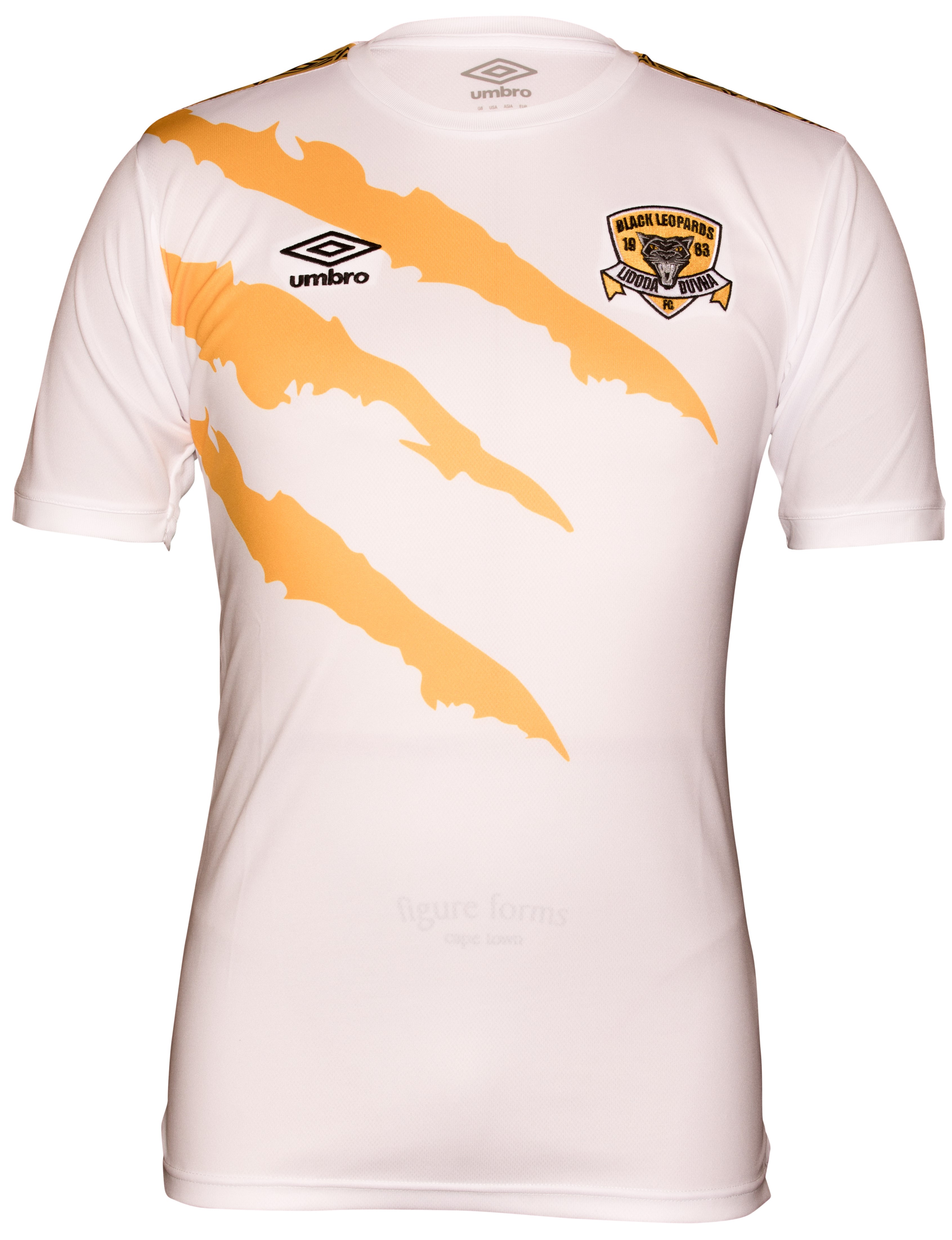 Maillot Domicile Umbro Black Leopards FC Jaune - Taille M à XXL - Afrique Du Sud - Neuf