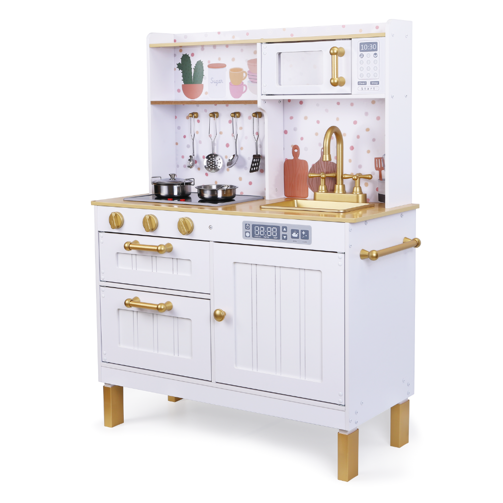 Wooden Play Kitchen with Accessories