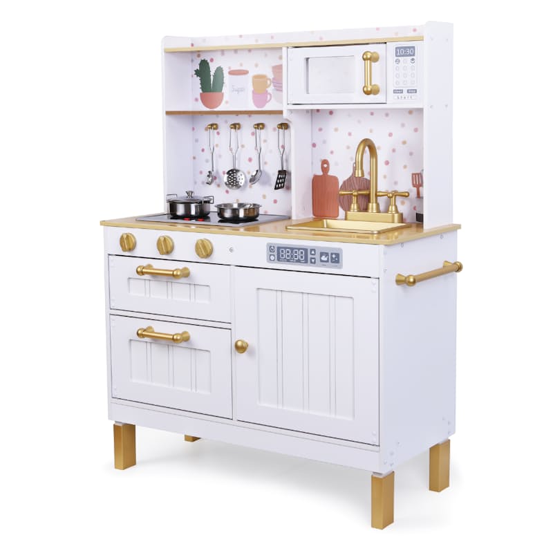 Wooden Play Kitchen with Accessories