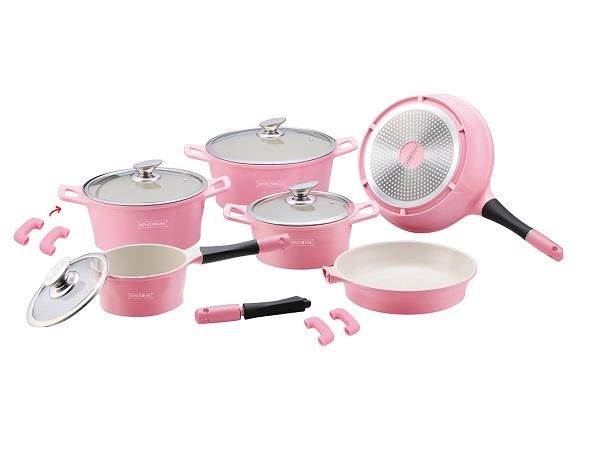14-Piece Ceramic Pink
