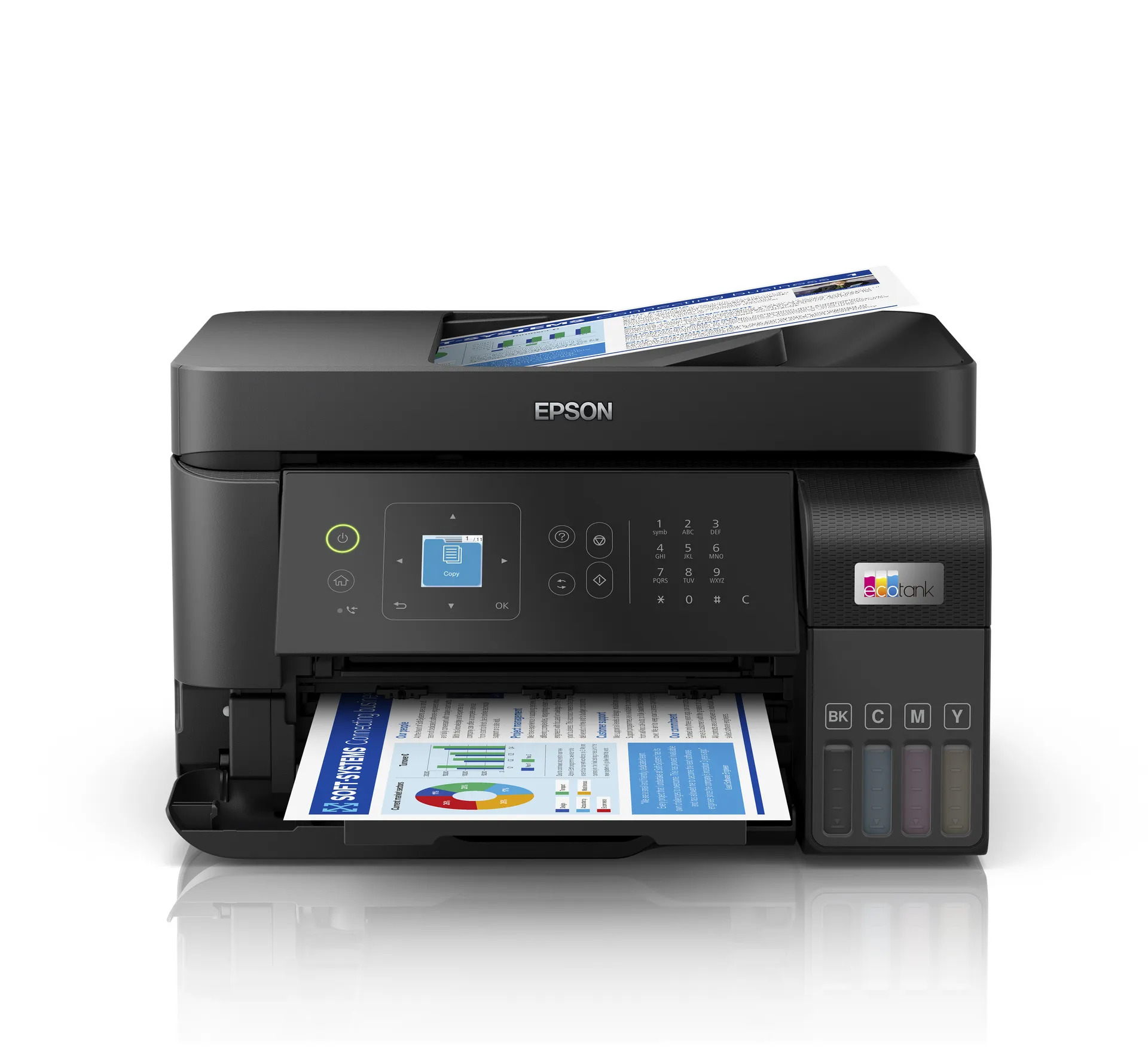Multi-functional EcoTank Inkjet Printer with Fax and LCD Screen (Model: L5590)
