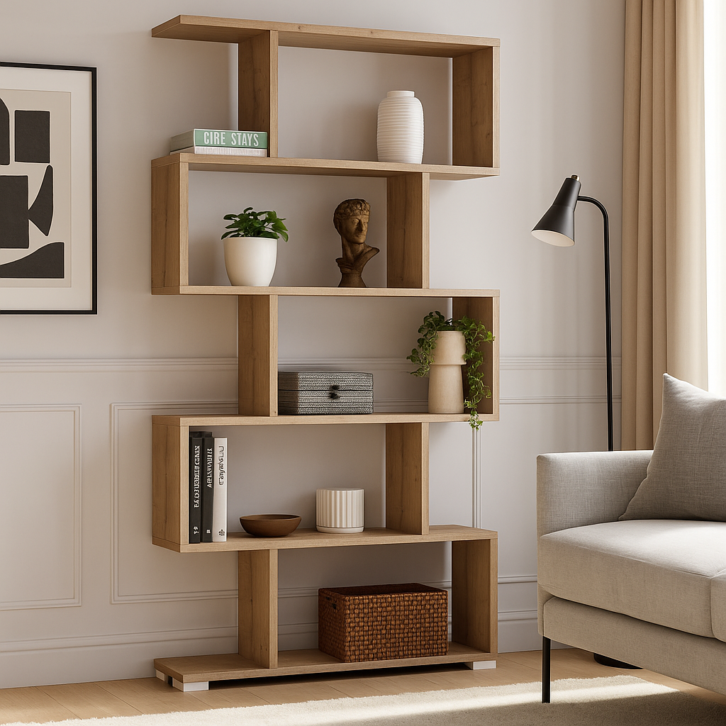 5-Tier Slim Storage Bookshelf