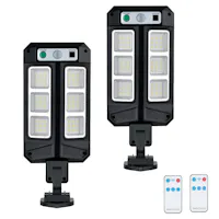 2x 54LED 3-Modes Motion Sensor Solar Outdoor Light with Remote