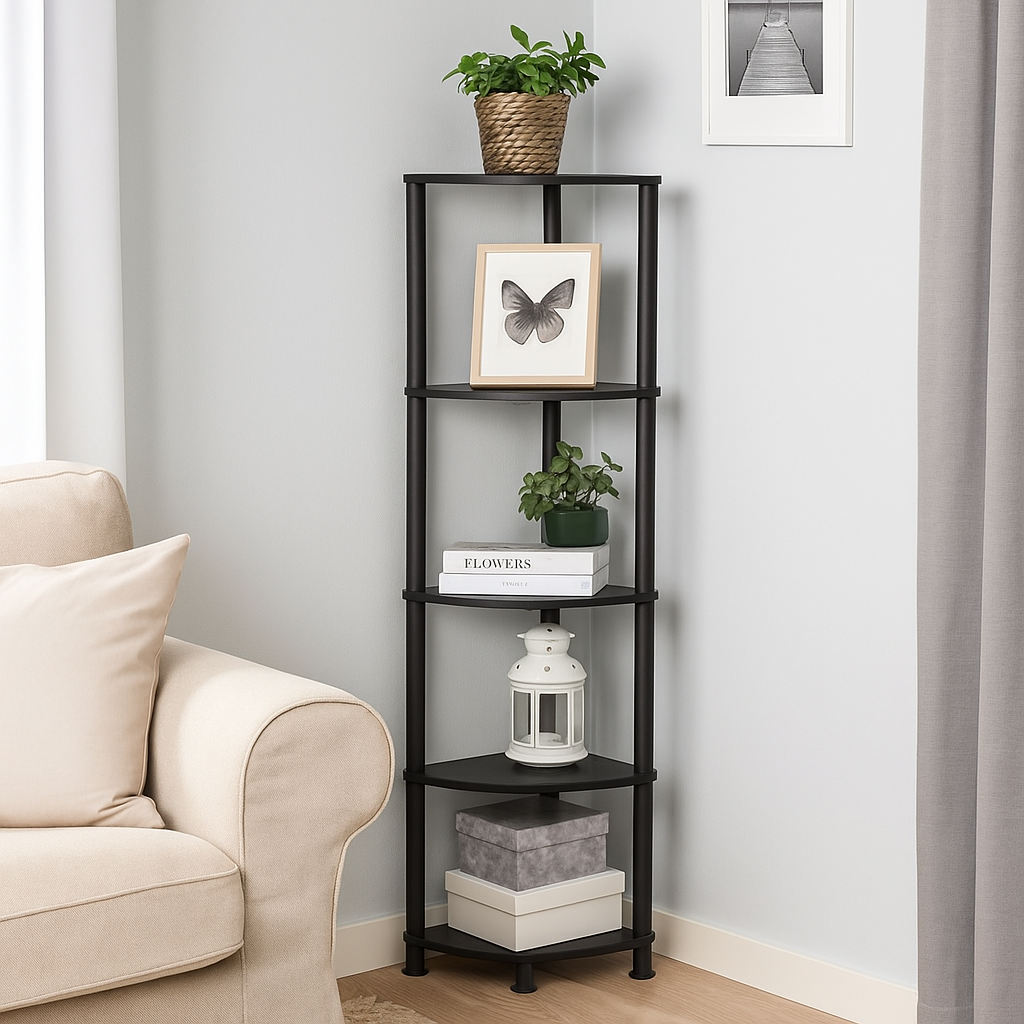 5-Tier Modern Space-Saving Corner Shelf