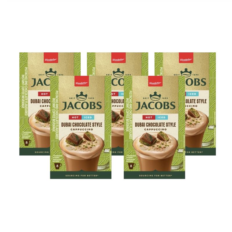 5x 8's Dubai Chocolate Cappuccino Instant Coffee Sachets