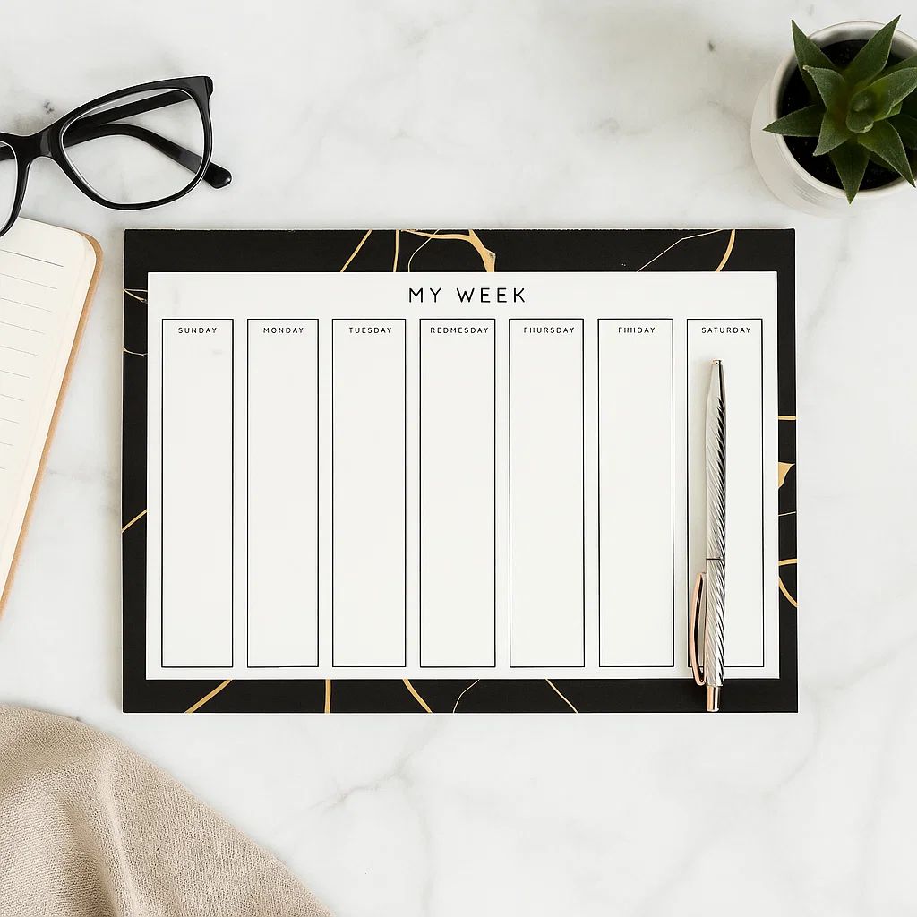A4 Weekly Planner - Marble