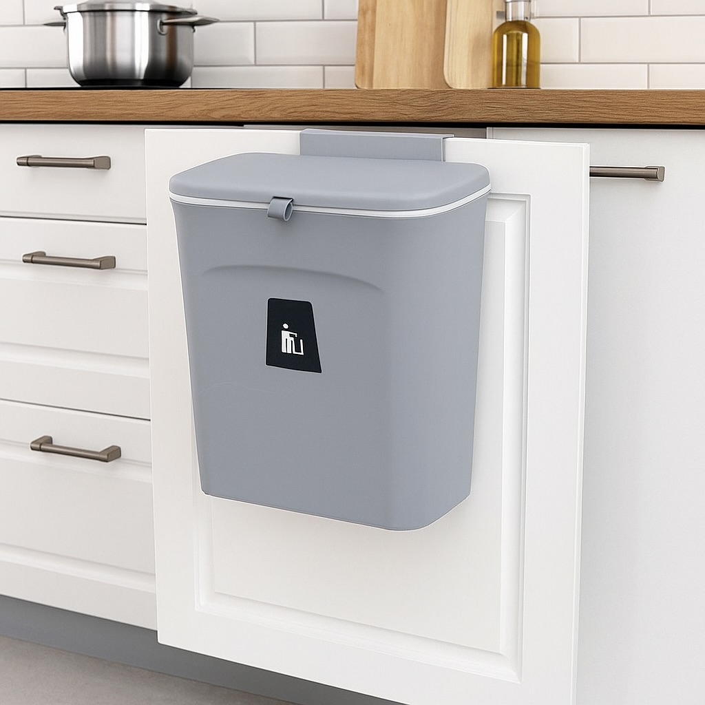 Hanging Garbage Can with Garbage Bags