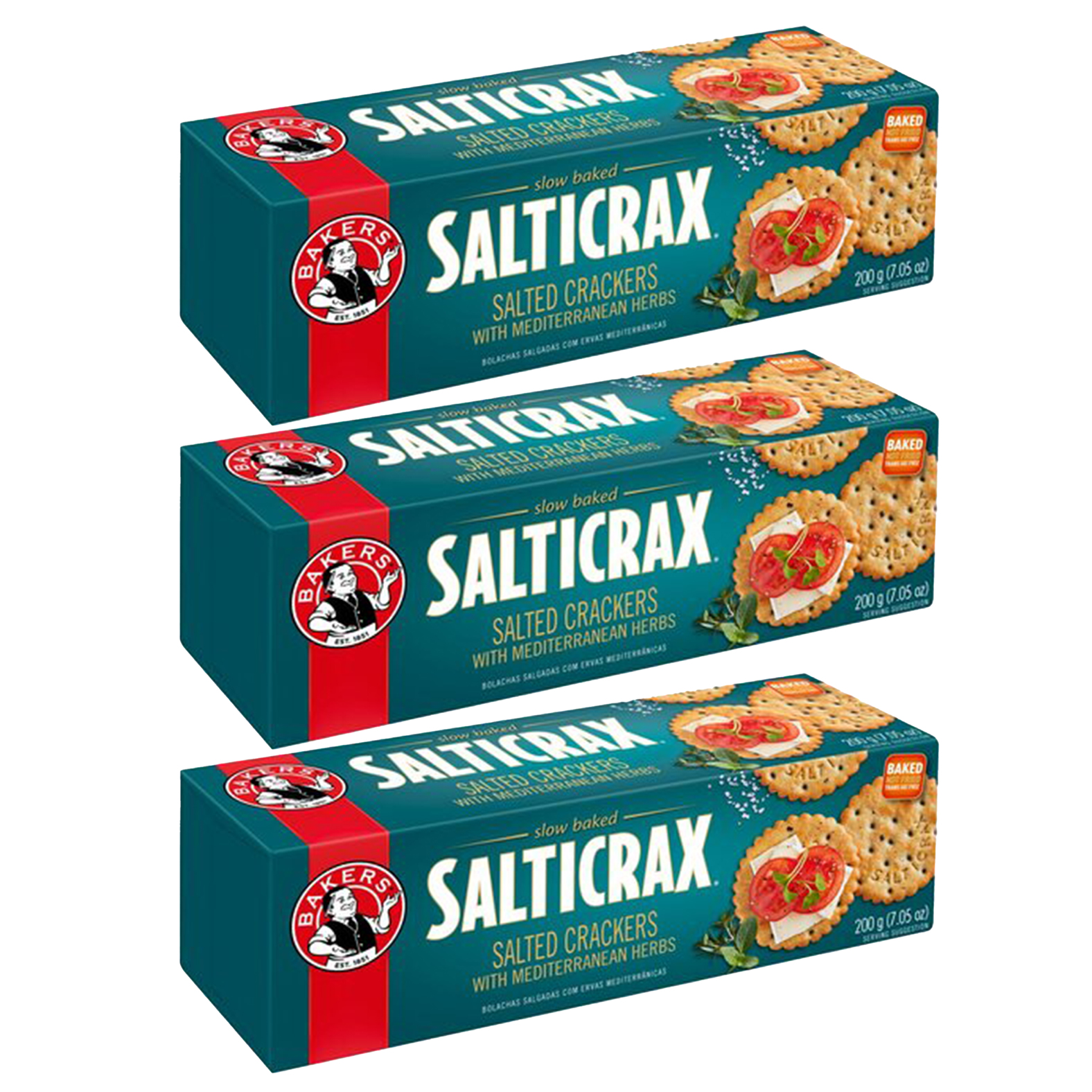 3x 200g Salticrax Salted Crackers