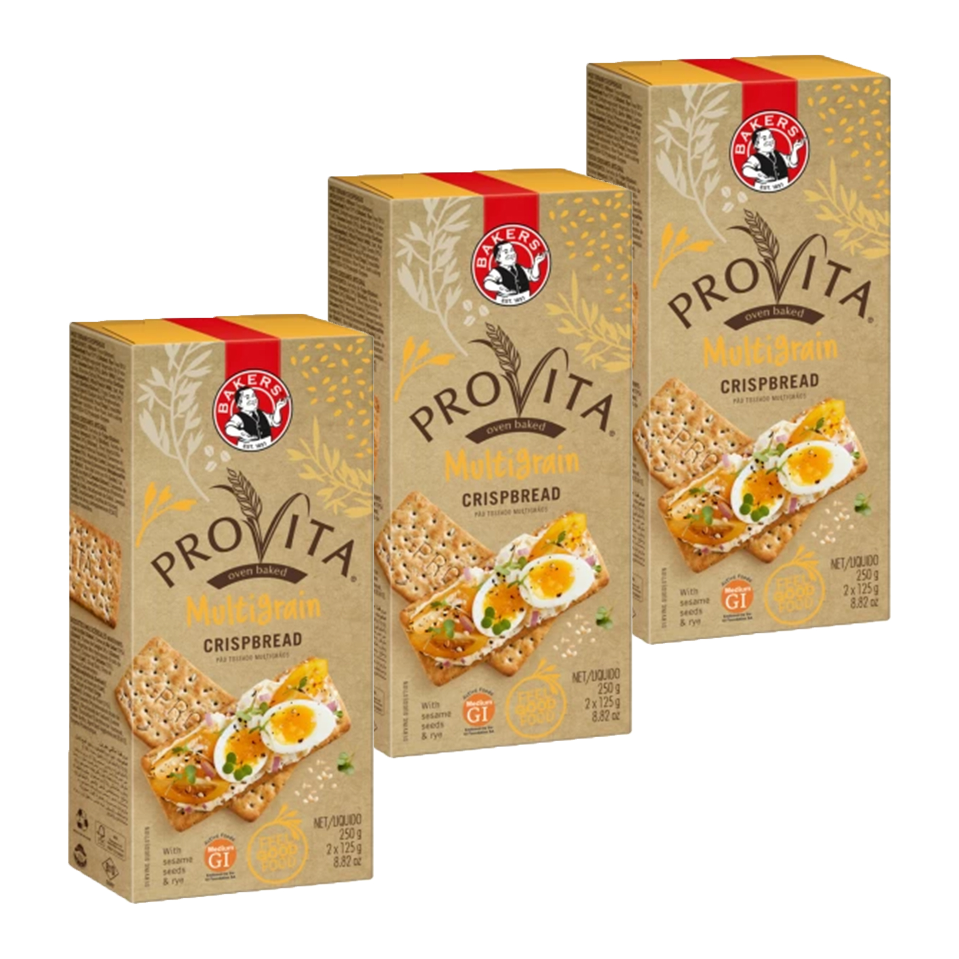 3x 250g Provita Crispbreads