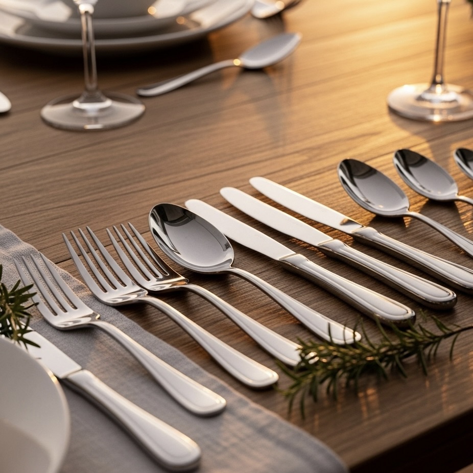 16-Piece Stainless Steel Wedge Cutlery Set