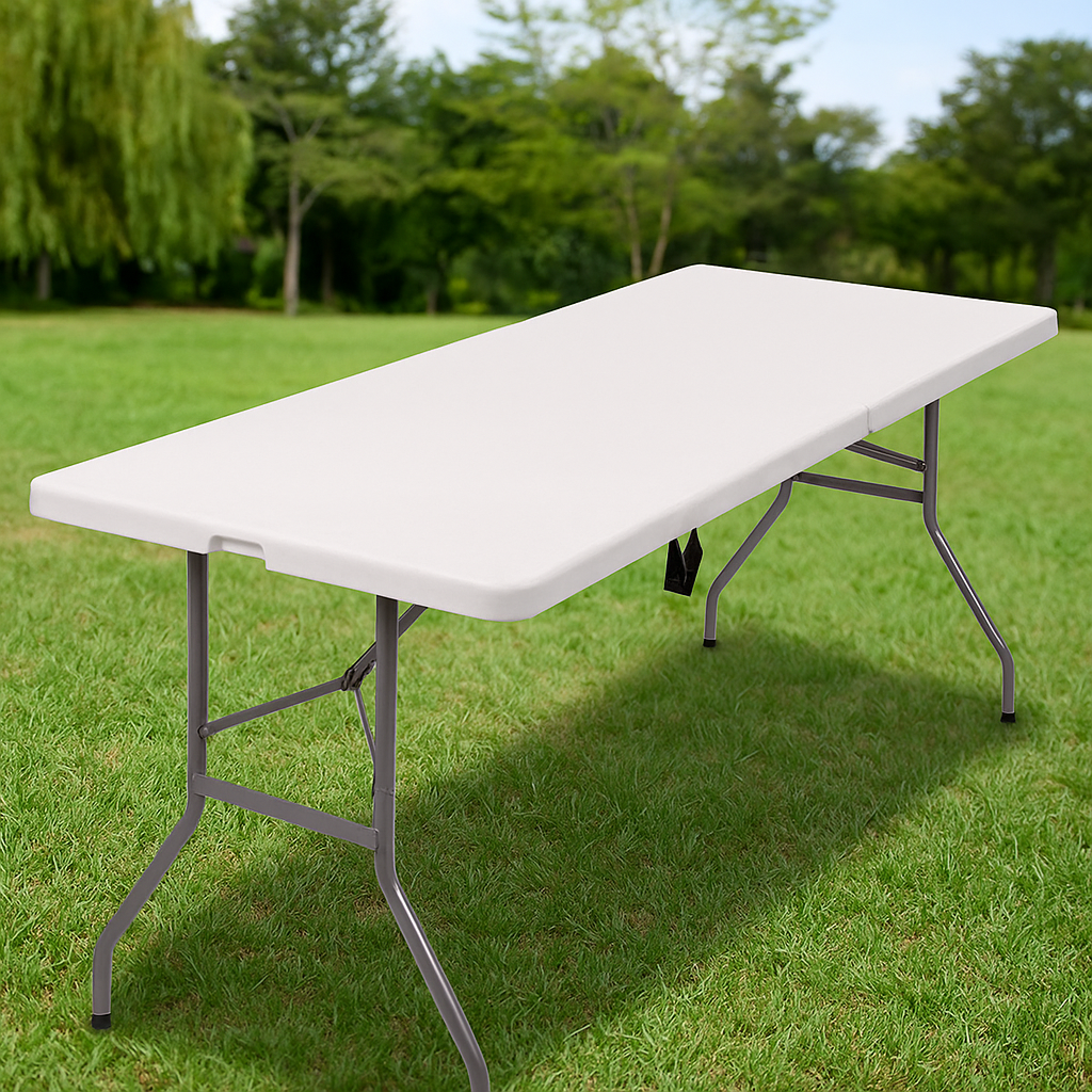 1.8m White Folding Table