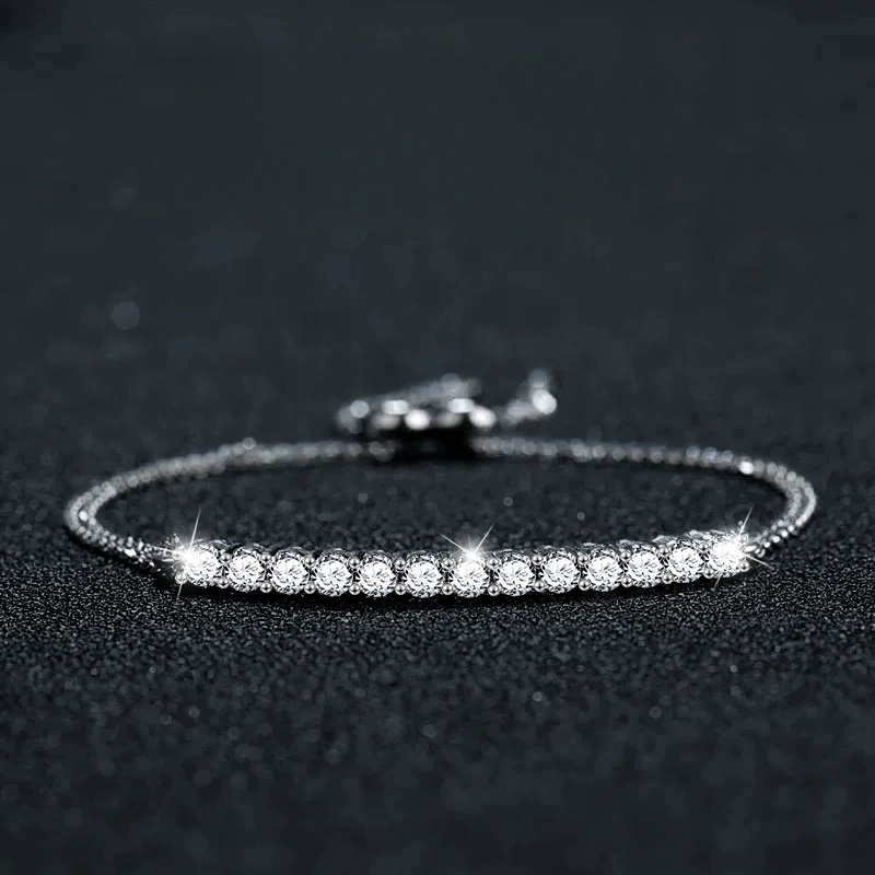 925 Sterling Silver 1.3ct Moissanite Éclatant Bracelet