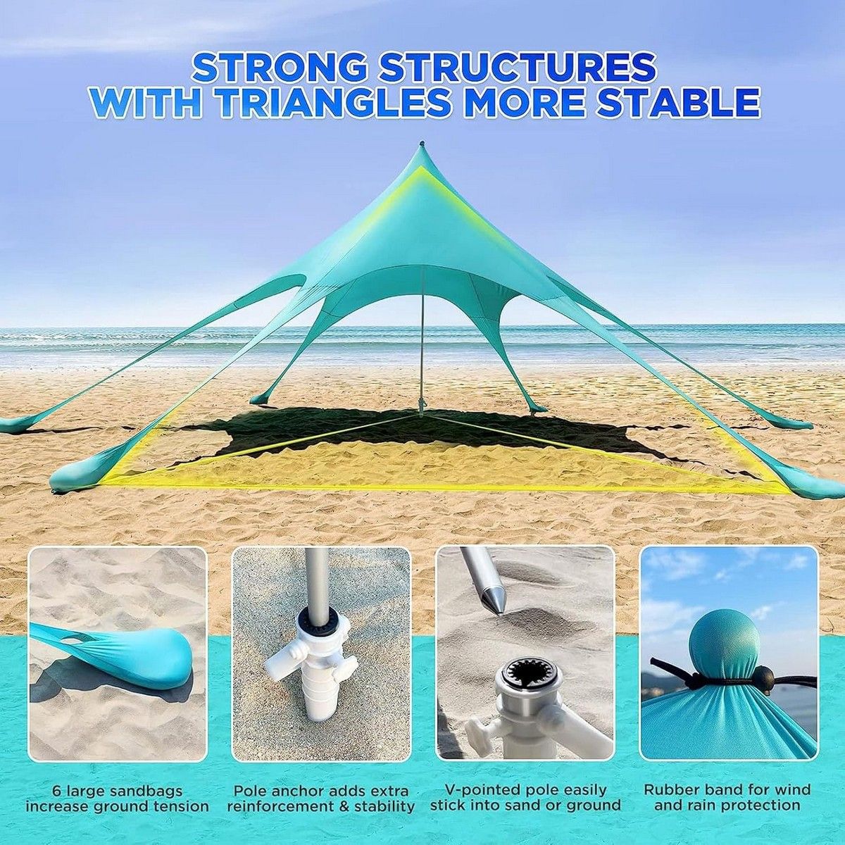 20% off on Safetyzone 3m x 3m Beach Sun Shelter | OneDayOnly