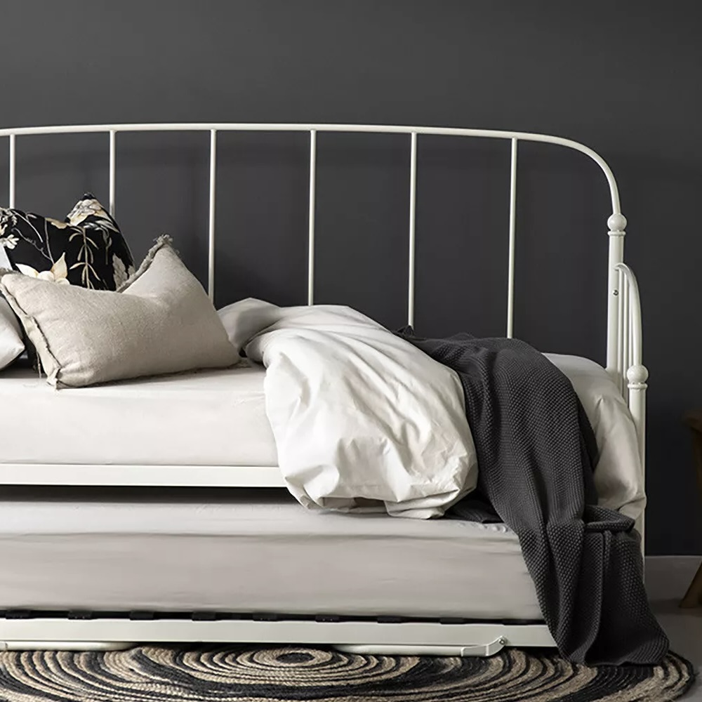 Classical Metal Day Bed with Trundle Bed