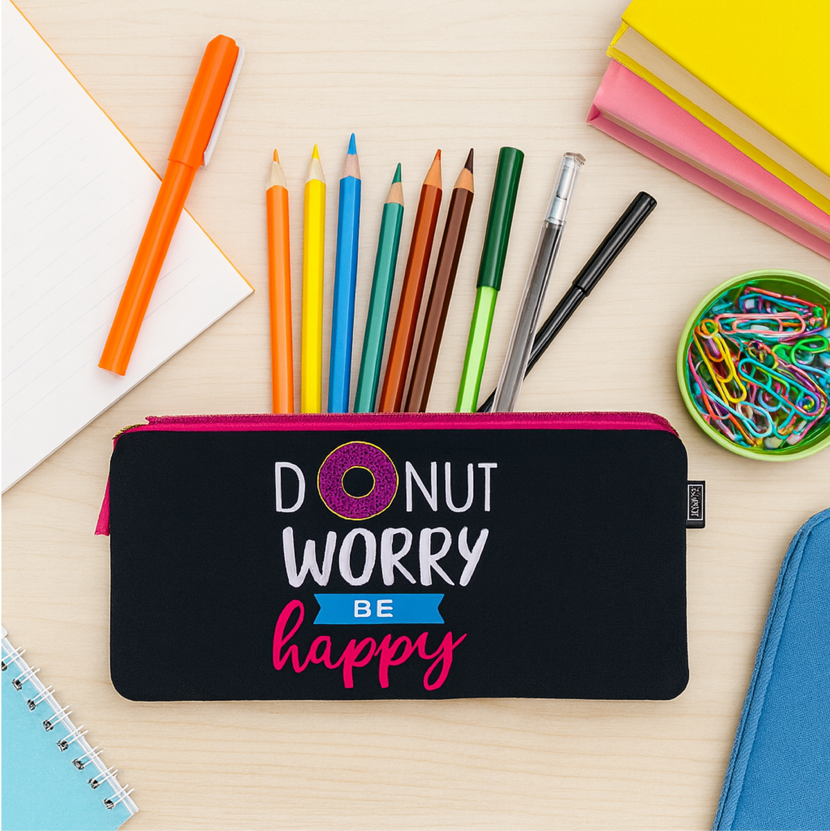 Large Zippered Pencil Bag