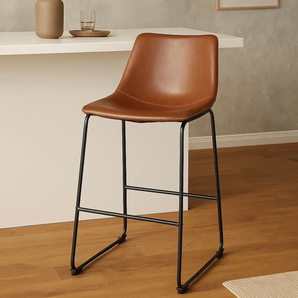 4x Vegan Leather Bar Stools