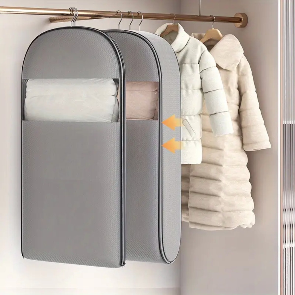 2x Expandable Hanging Garment Storage Bags