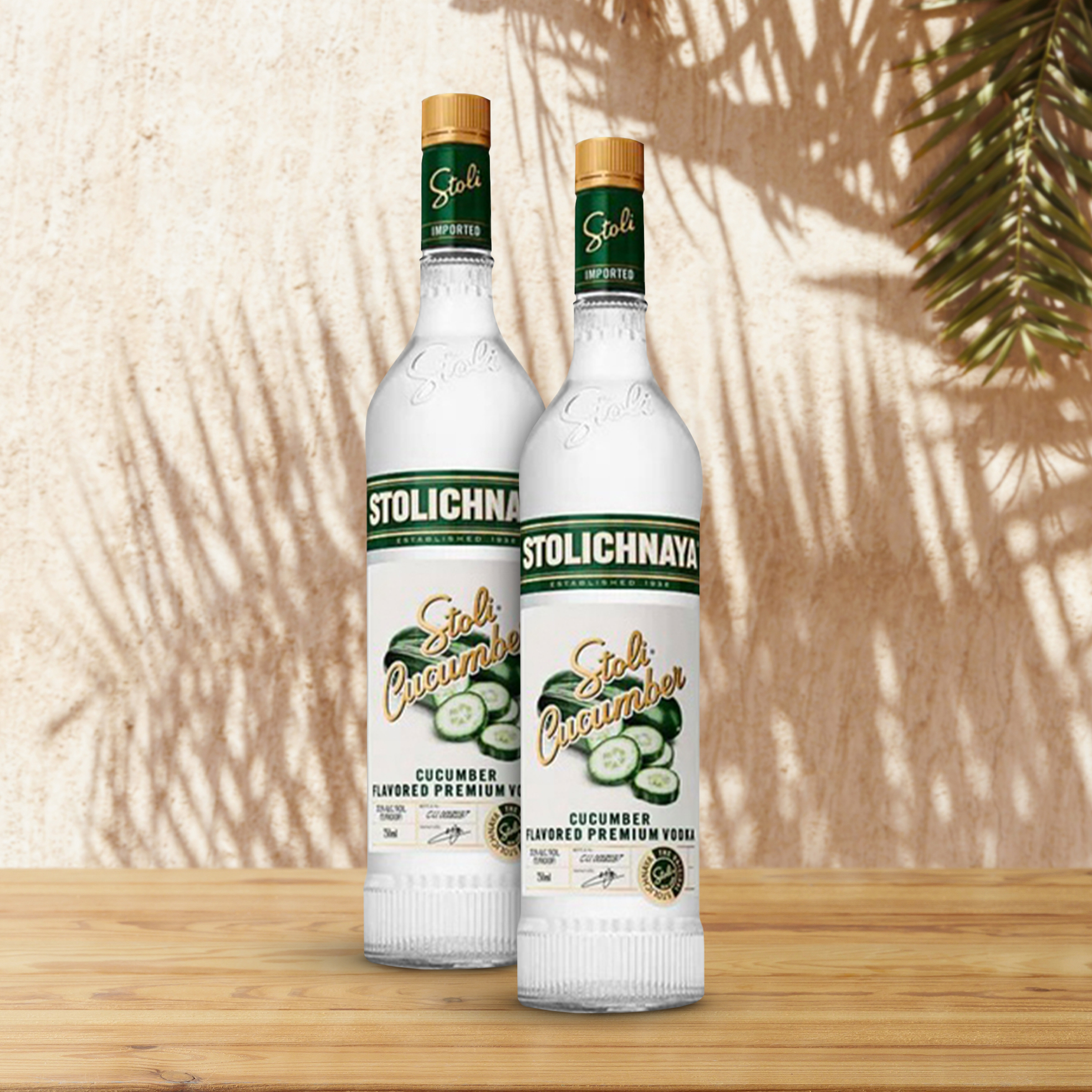 2x 750ml Cucumber Flavoured Premium Vodkas