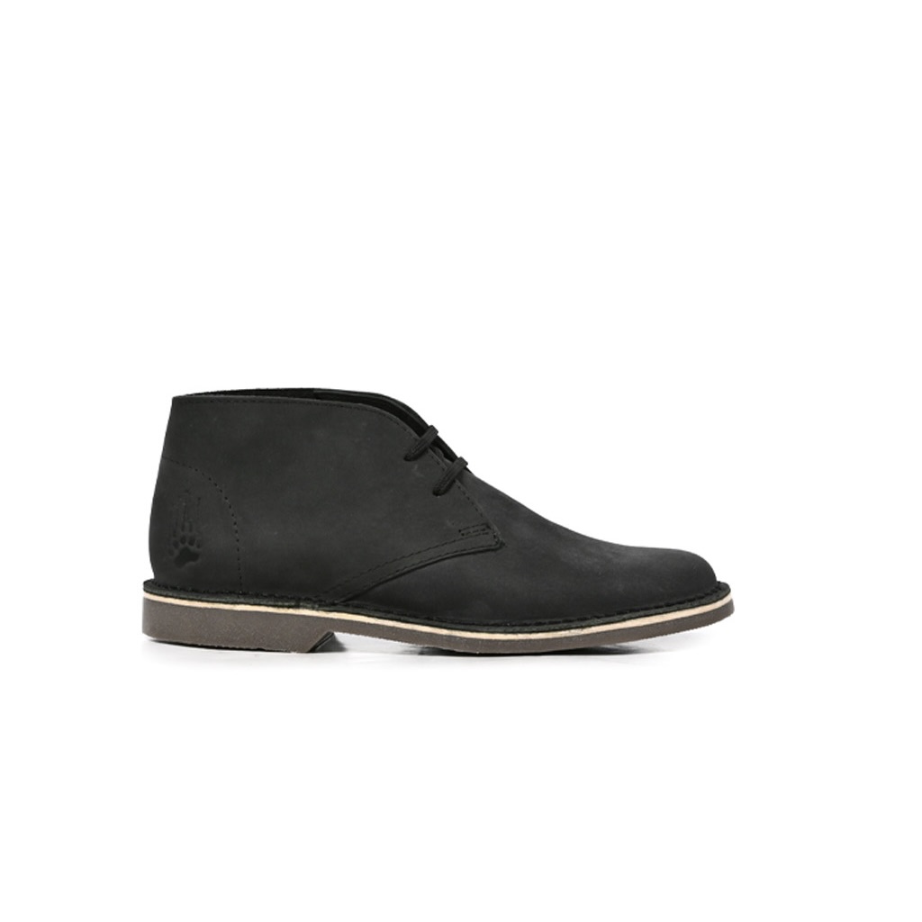 Men's Black Genuine Leather Grizzly Vellies