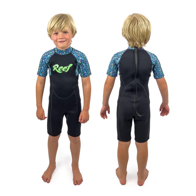 2mm Kids Short Sleeve Coral Spring Wetsuits