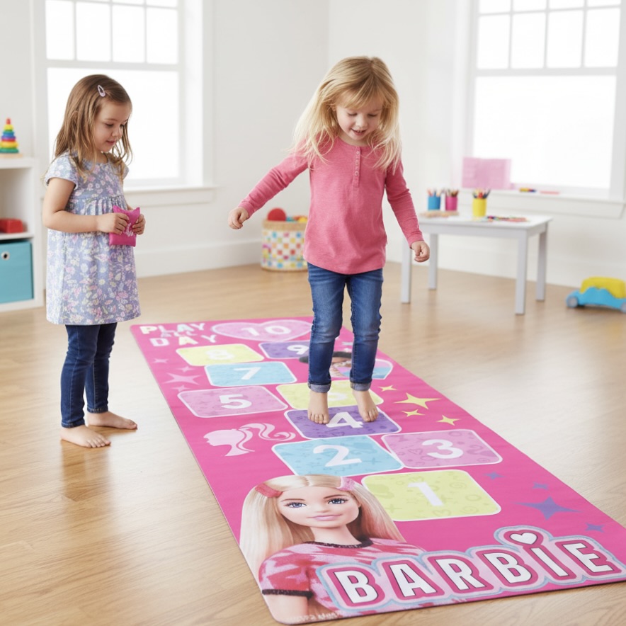 Kids 1.8m Barbie Hopscotch Mat