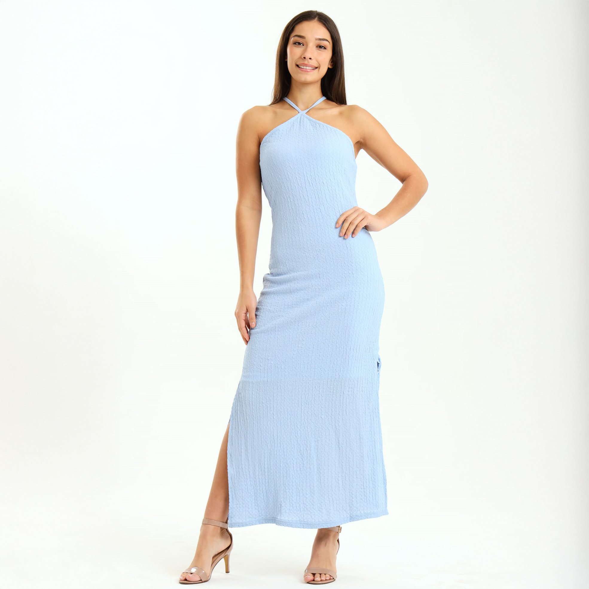 Ladies Dakota Halter Maxi Dress