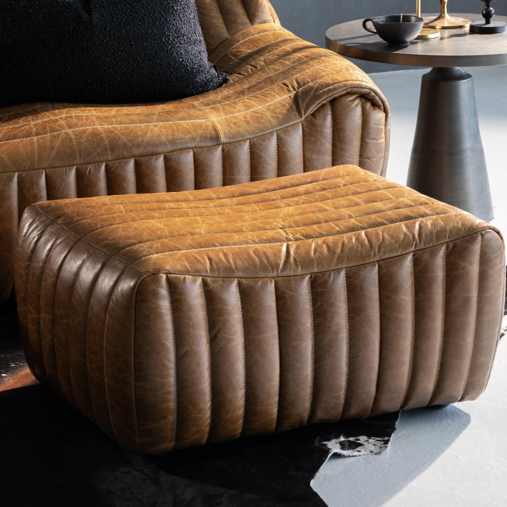 Full-grain Leather Stool
