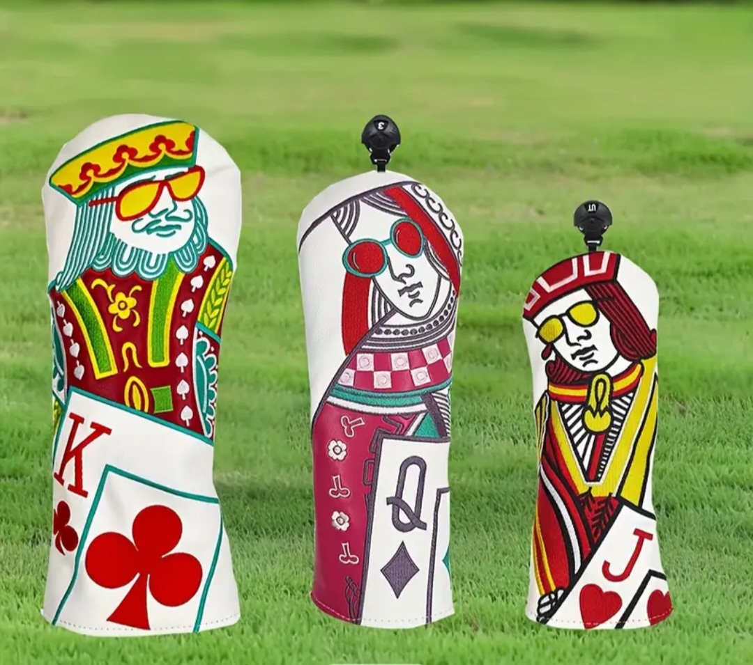 Festive Playing Card Suits Golf Club Headcover