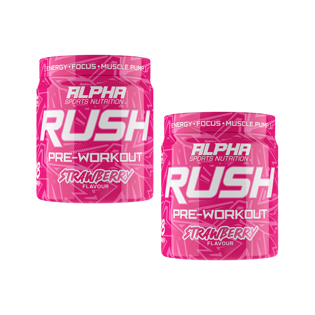 44% off on 2x 252g Rush Strawberry Pre-Workout | OneDayOnly