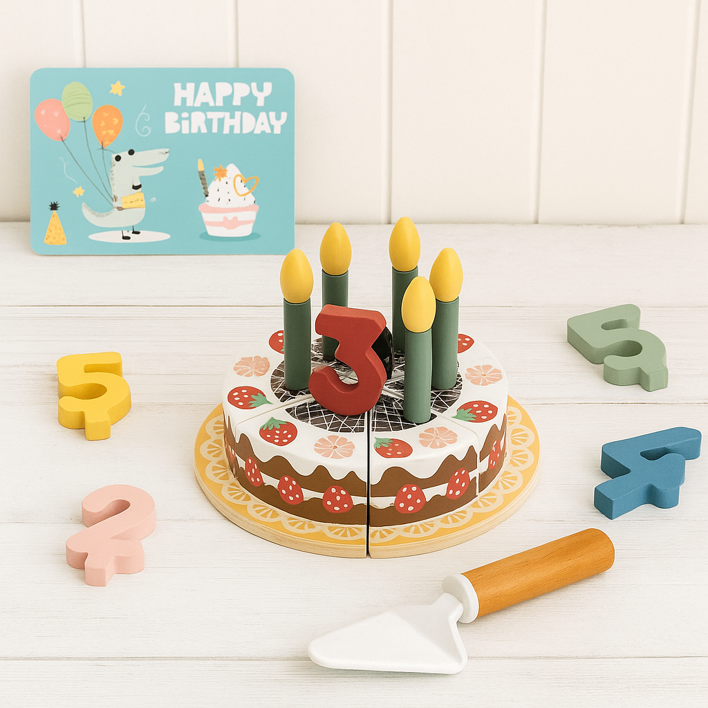 Pretend Play Birthday Cake Toy Set