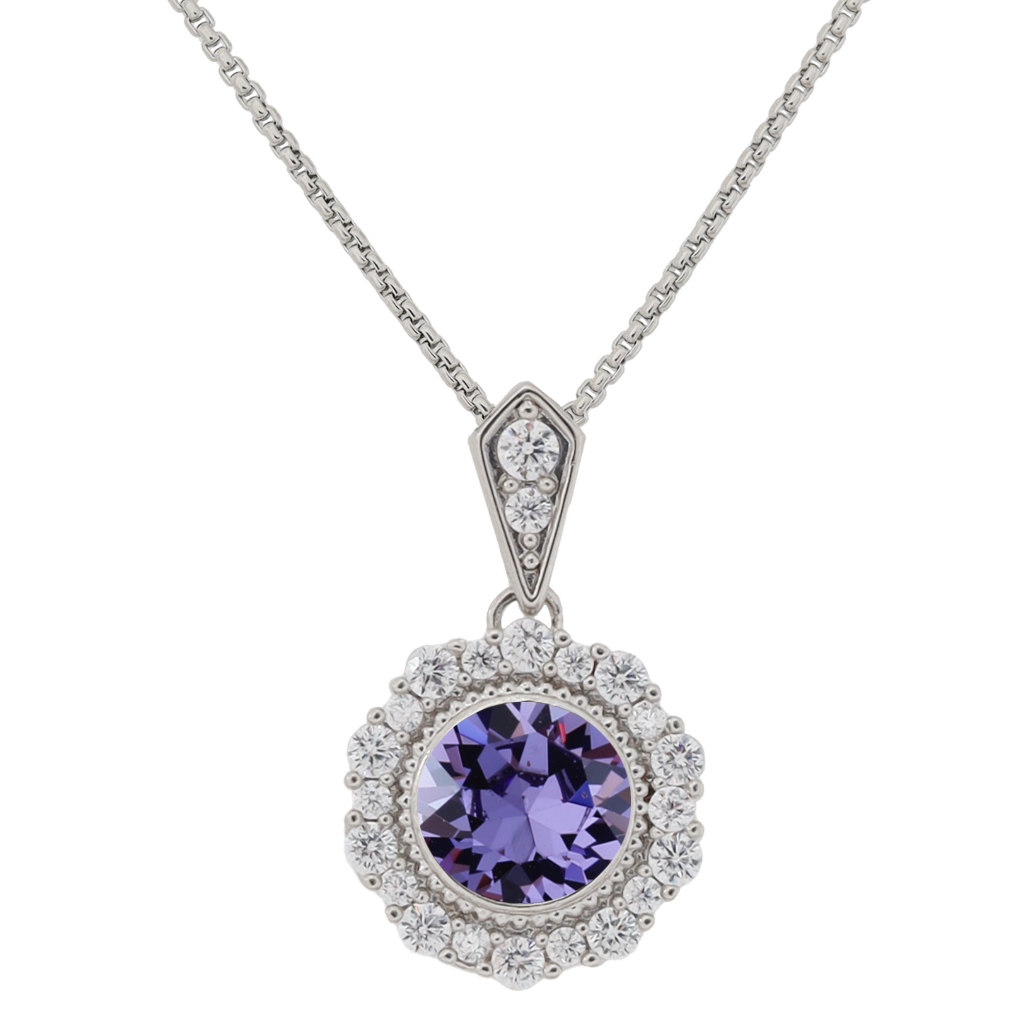 Rebecca Pendant Necklace with Swarovski Crystals