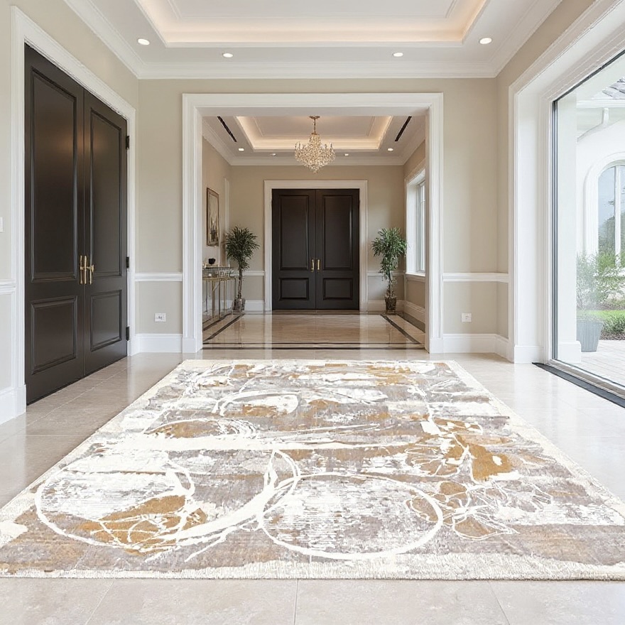 Deep Ocean Artistic Cream Rug