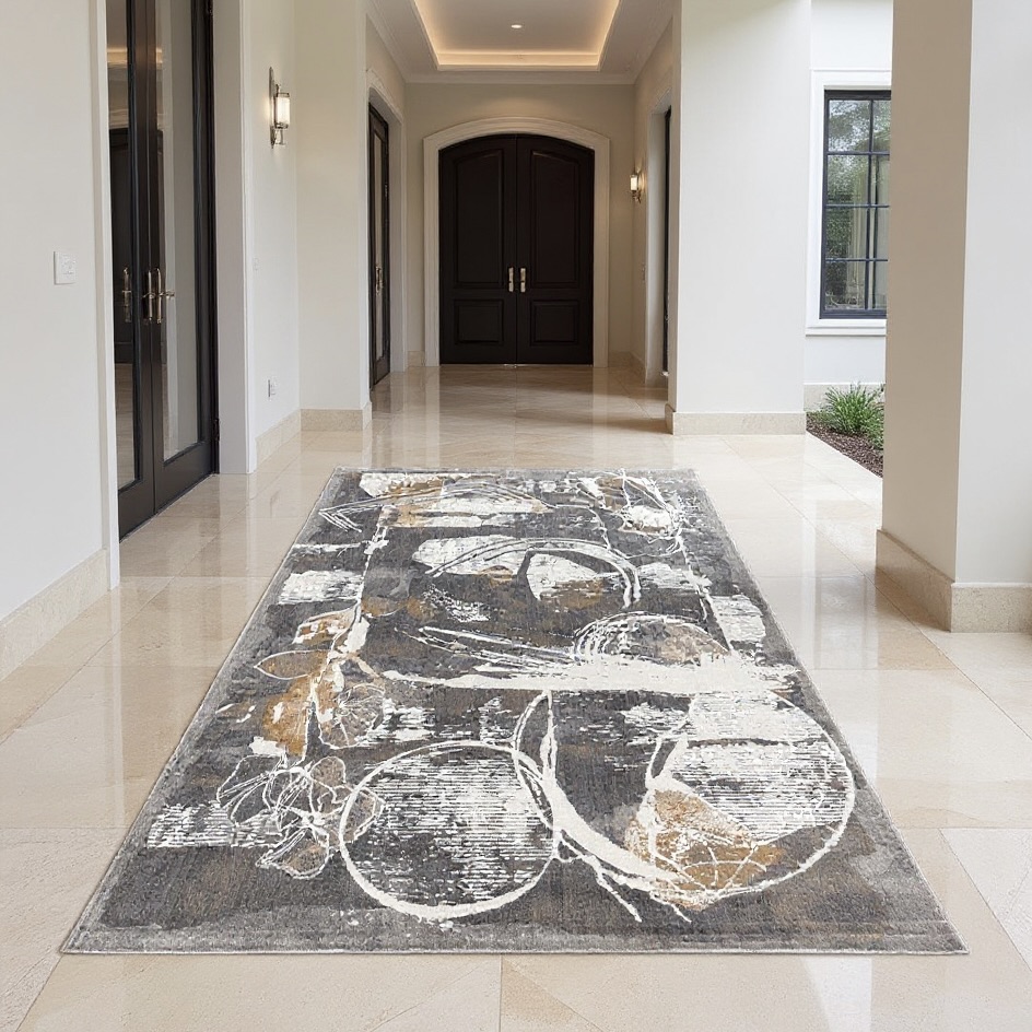 Deep Ocean Artistic Grey Rug