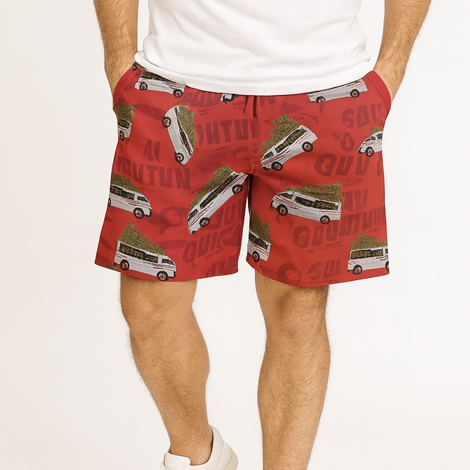 Men's Christmas Themed Swim Shorts