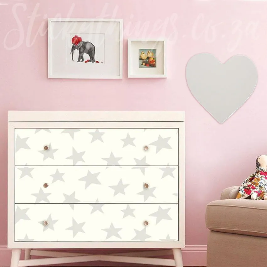 Heart Shaped Mirror Decal