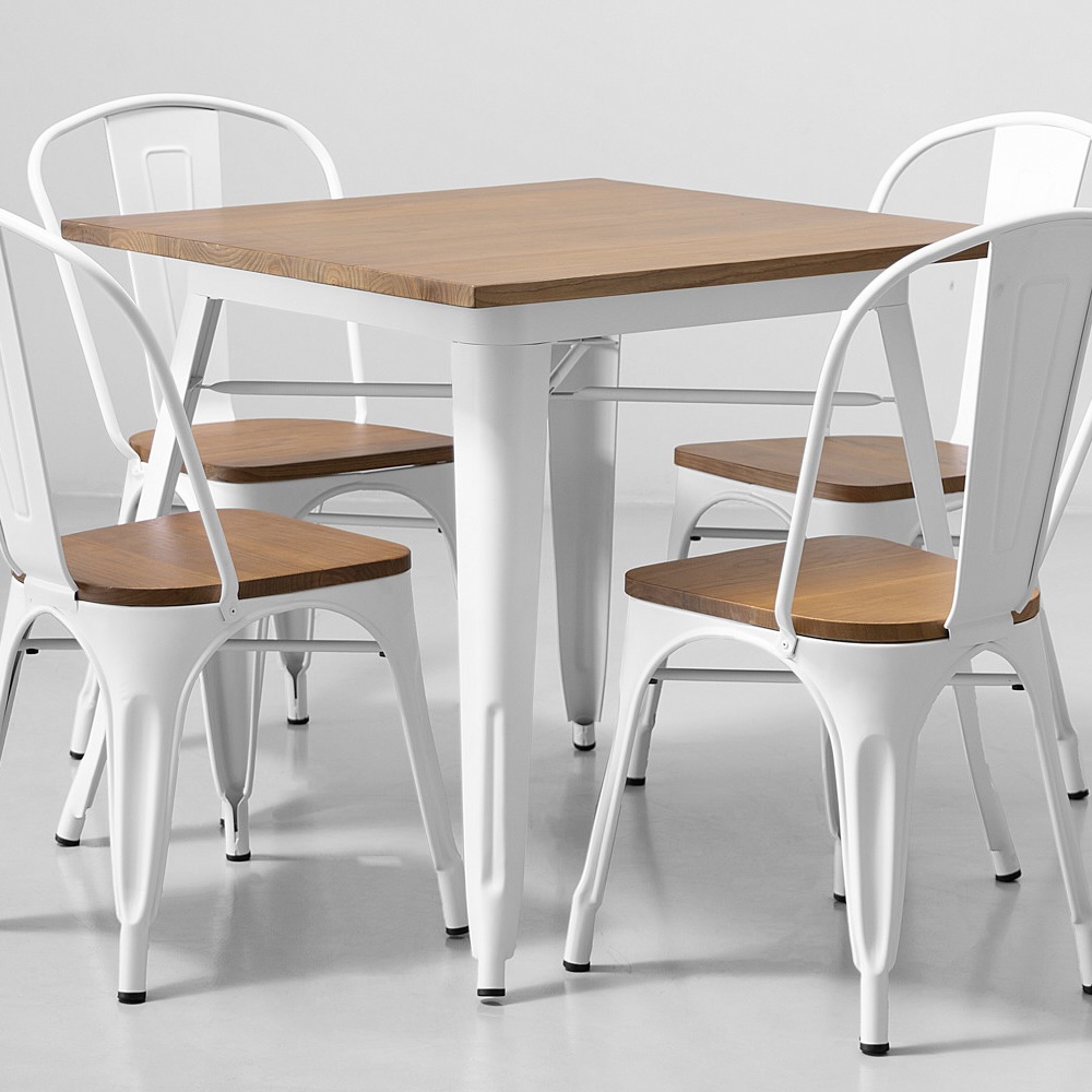 4-Seater Metal Dining Set