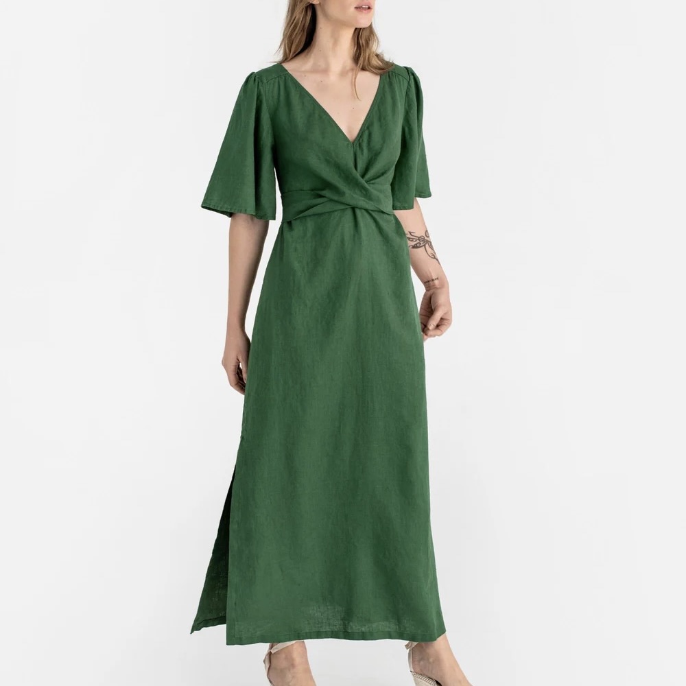 Ladies Maxi Linen Dress