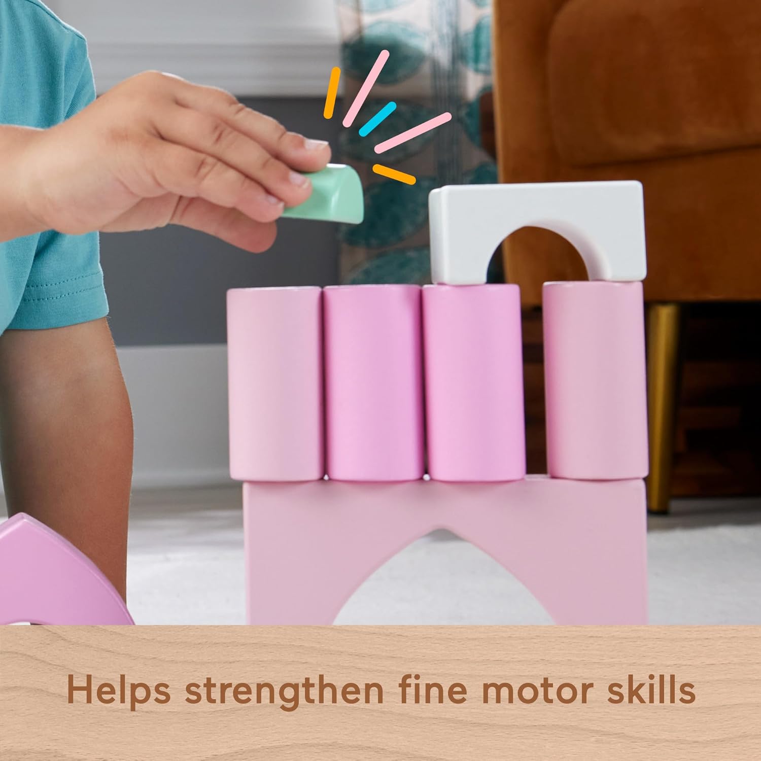 40% off on 28-Piece Wooden Castle Set | OneDayOnly